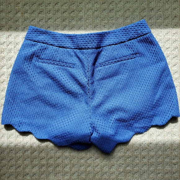 Elle Scallop Hem Blue Shorts - Picture 2 of 2